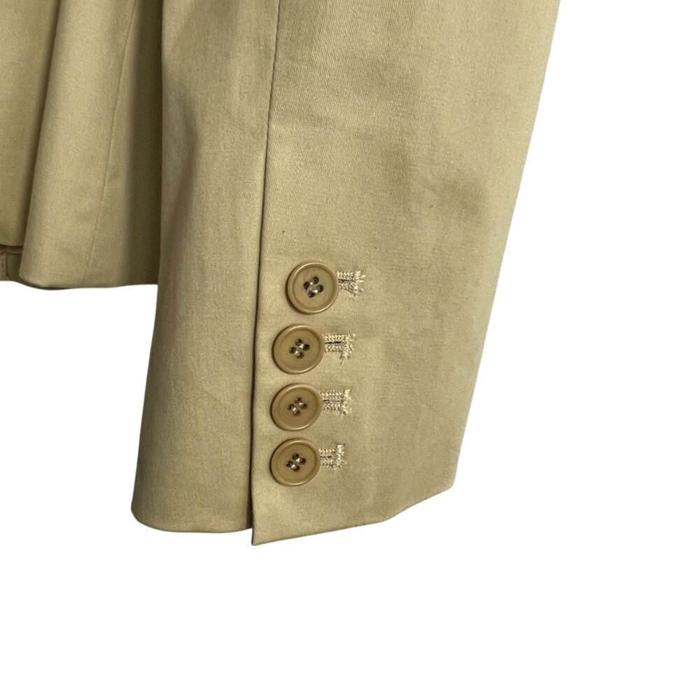 NWT Talbots Kate Fit Cotton Tencel Blazer 14P Khaki Stretch - Picture 8 of 14